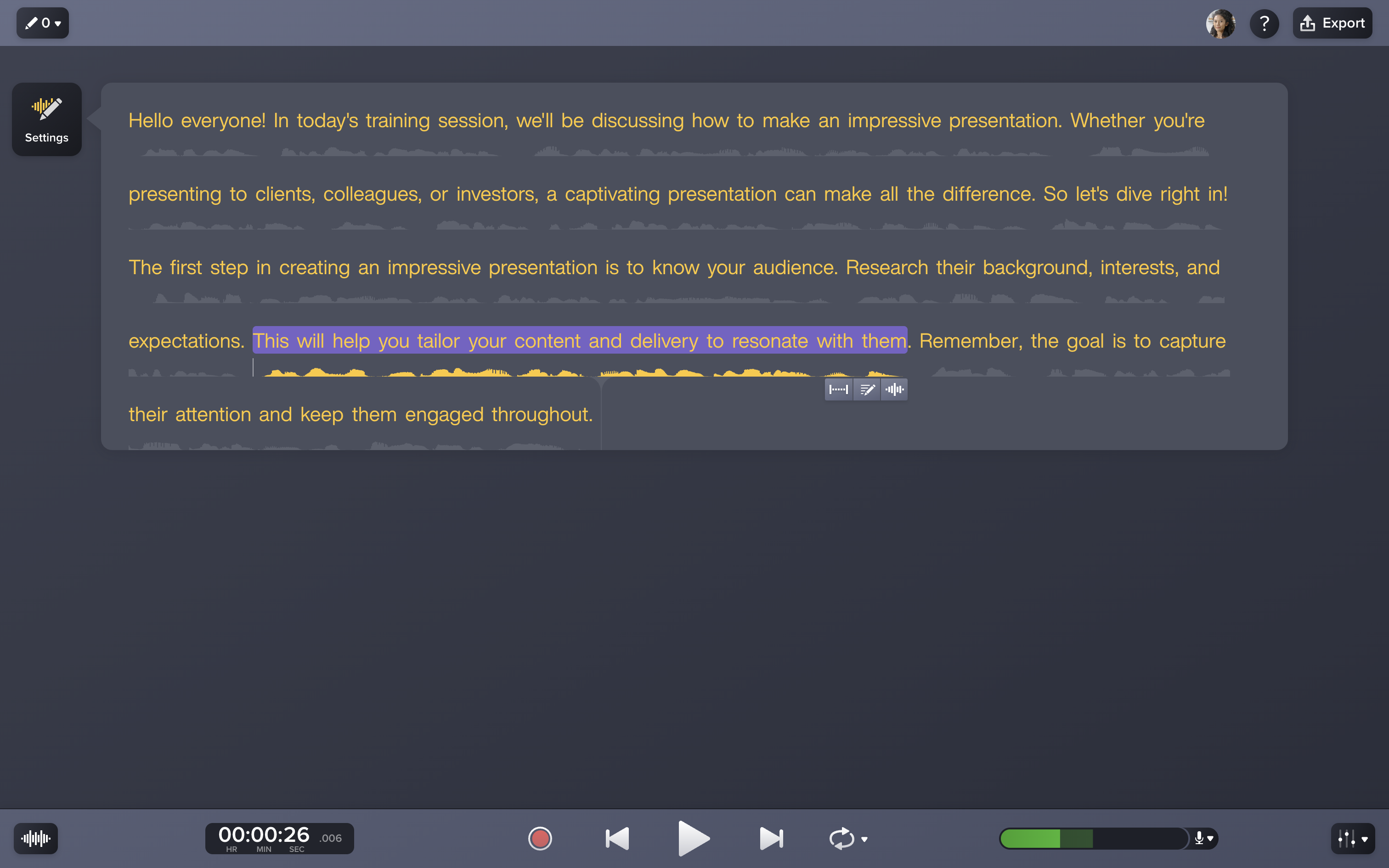 Audiate's Text Based Editing