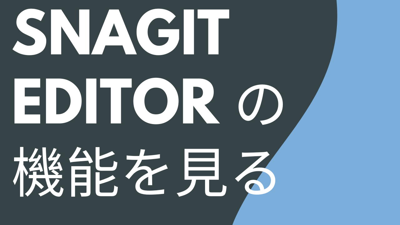 Snagit Editor の機能を見る